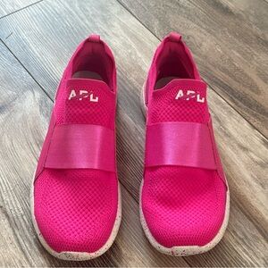 APL Women's Neon Pink Slip-On Sneakers